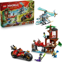 LEGO NINJAGO spopad vozil ninja in hiška na drevesu