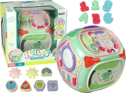 Interaktivna poučna kocka s sortirnikom, telefonom in klavirčkom