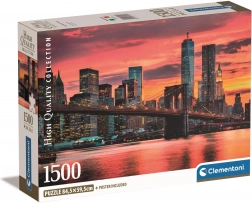 puzzle 1500 koščkov compact east river ob mraku