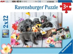Ravensburger puzzle Prisrčni mladički 2×12 koščkov