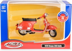 Model skuterja Vespa 200 Rally 1:18 rdeč (1976)