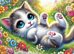 Lesene sestavljanke prikupno mucko 40 koščkov