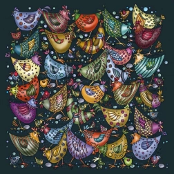 Kvadratne sestavljanke Palapeli – kup piščancev, 239 koščkov