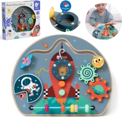 Lesena aktivnostna tabla raketa 6v1 – CLASSIC WORLD