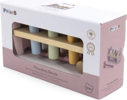 VIGA PolarB lesena zabijalna klop s kladivcem Lisek Montessori