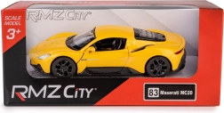 Kovinski model RMZ City MASERATI MC20 1:37 z vzvratnim pogonom in odpirajočimi se vrati