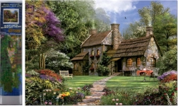 Diamantno slikanje hiška 30 × 40 cm