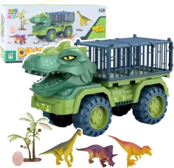 Velik dinozavrski transporter – zelen tovornjak s 15 figuricami