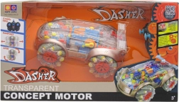 RC avto z dimnim učinkom in prosojnim dizajnom