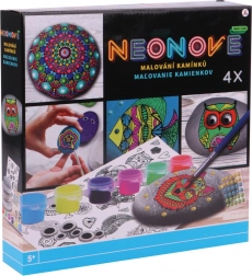 Ustvarjalni komplet za barvanje kamenčkov neon