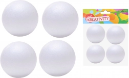 Dekorativne polistirenske krogle 7 cm, 4 kosi