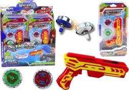 Izstrelitvena pištola z 2 kovinskima giroskopoma z lučkami – rdeča