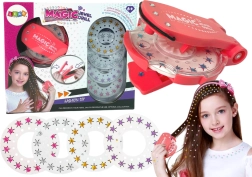 Komplet nakita in okraskov za lase z aplikatorjem in bleščečimi kamenčki