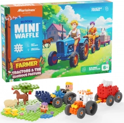 Konstrukcijska sestavljanka Mini Waffle Farmer – traktorji in travnik 110 kosov Marioinex
