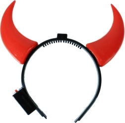 Svetleči hudičevi rogi na naglavnem obroču