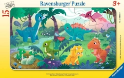 Sestavljanka prikupni dinozavri 15 delov Ravensburger