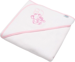 Otroška frotirna brisača s kapuco NEW BABY 80 × 80 cm – bela, slonček