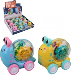 Polž s vztrajnikom in svetlobo