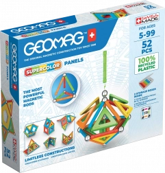 Magnetna konstrukcijska set Geomag Supercolor Recycled – 52 kosov