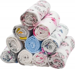 bombažne plenice z natisom New Baby 60 × 80 cm – pakiranje 10 kos