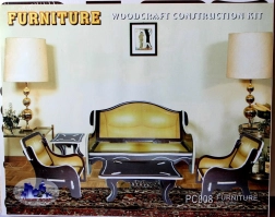 Lesene 3D sestavljanke Dnevna Soba Barvna