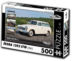 Sestavljanka RETRO-AUTA Škoda 1202 STW reševalno vozilo (1961) – 500 kosov