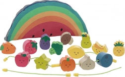 Lesene ogrlice za natikanje sadje in zelenjava