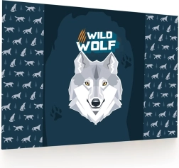 Namizna podloga z motivom volka 60 × 40 cm