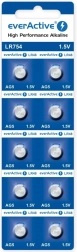 Alkalne gumbne baterije AG5 / LR754 / LR48 – blister 10 kos