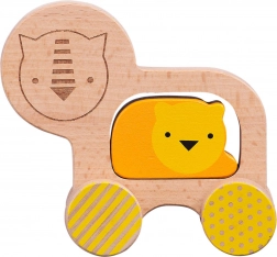 Leseni lev na kolescih Petit Collage