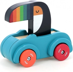 Vilac Leseni avto Tukan s hupo