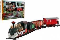 Železniški komplet z zvočnimi in svetlobnimi učinki na baterije