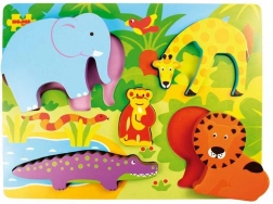 Lesene vstavljanke Safari BIGJIGS TOYS