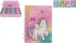 Kolesnični zvezek z motivom samoroga 9,5 × 12 cm