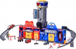 Mega Garaža 2v1 Policija in Gasilci z Dvigalom