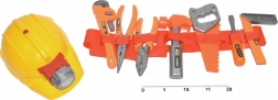 Orodje na pasu s svetlečo čelado - komplet