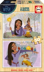 EDUCA lesene sestavljanke Želje 2×50 koščkov