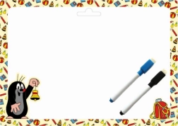 Dvostranska tabla A4 s pisalom - Krtek