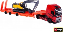 bburago tovornjak volvo fh16 globetrotter z bagrom volvo ec220e 1:43