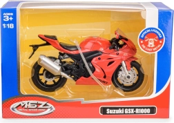 Motociklistični model 1:18 Suzuki GSX‑R1000 rdeč