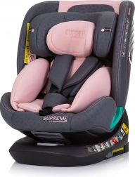 Avtosedež CHIPOLINO Supreme i-Size 40–150 cm z ISOFIX in vrtljivo osnovo 360° – Flamingo