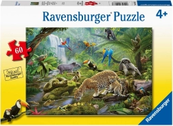 Ravensburger sestavljanka Živali tropskega deževnega gozda 60 kosov