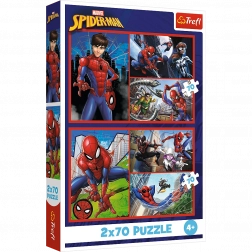 Sestavljanka 2x70 - Spider-manova zgodba Disney Marvel Spiderman