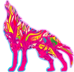 Lesena sestavljanka Vijoči volk 250 kosov