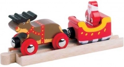 Božičkove sani z železnico Bigjigs Rail