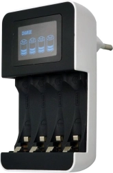 Solightov inteligentni polnilnik AA/AAA z LCD-zaslonom