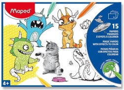 Čarobne pobarvanke rožnate MAPED A4, 15 listov