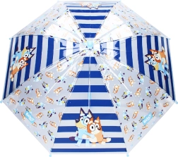 Prosojen otroški dežnik Bluey Rainy Days svetlo moder