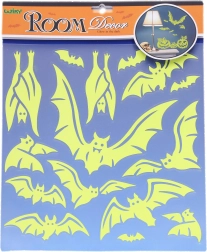 Svetleče stenske nalepke Netopirji Halloween 38 × 31 cm