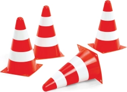 Rolly Toys prometni stožci – set 4 opozorilnih stožcev